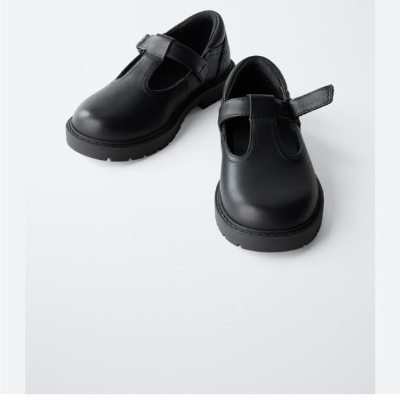 Zara Kids NWT leather black mary jane school shoes 6552/630 - Picture 11 of 13